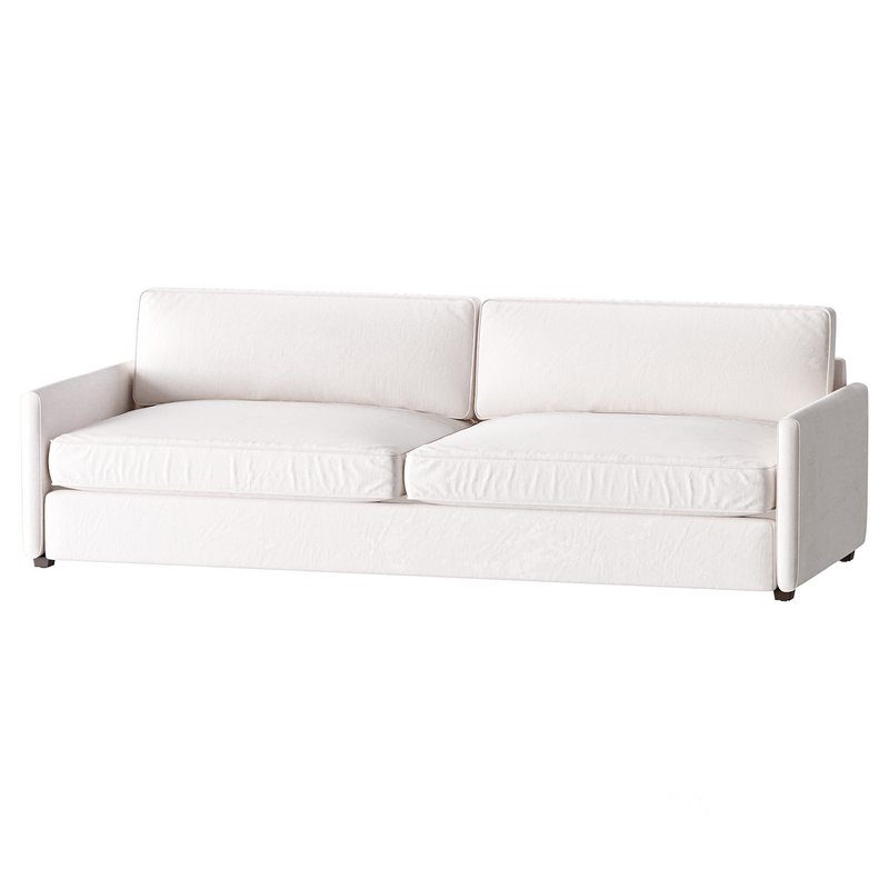 WHITE PERFORMANCE FABRIC SOFA Image 3