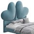 Elegant Blue Pine Wood Upholstered Panel Bed - Thumbnail 2