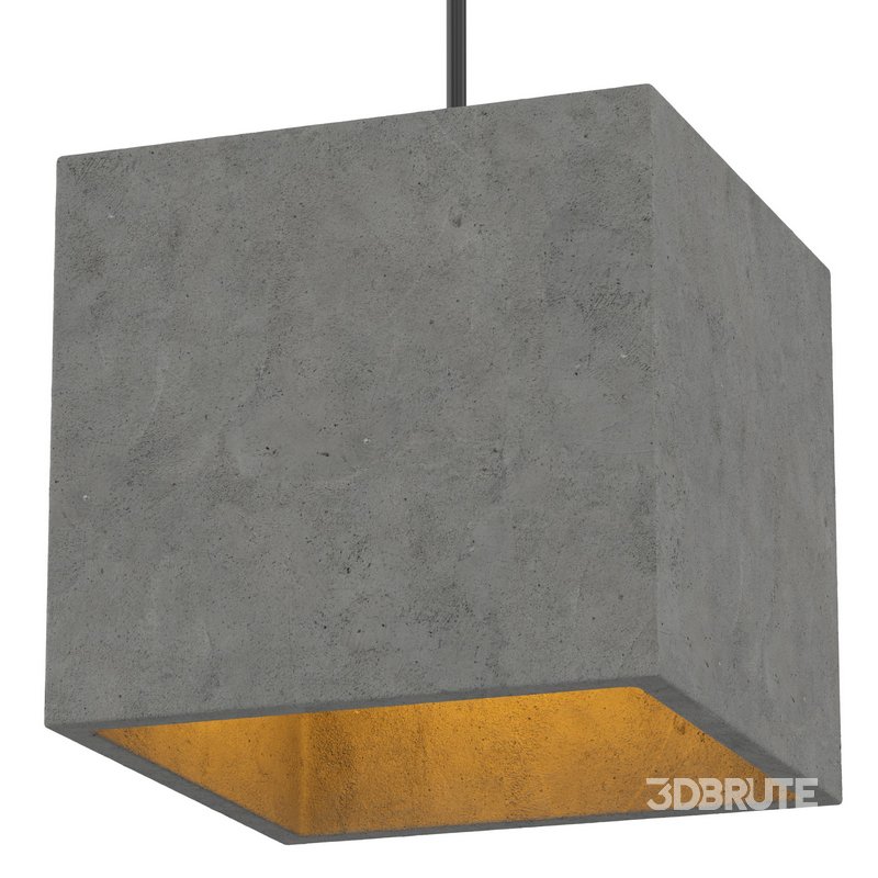 Industrial Style Cement Pendant Light Image 1