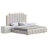 Glam Beige Upholstered Bed - Thumbnail 2