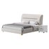 Elegant Beige Upholstered Modern Headboard Bed - Thumbnail 2