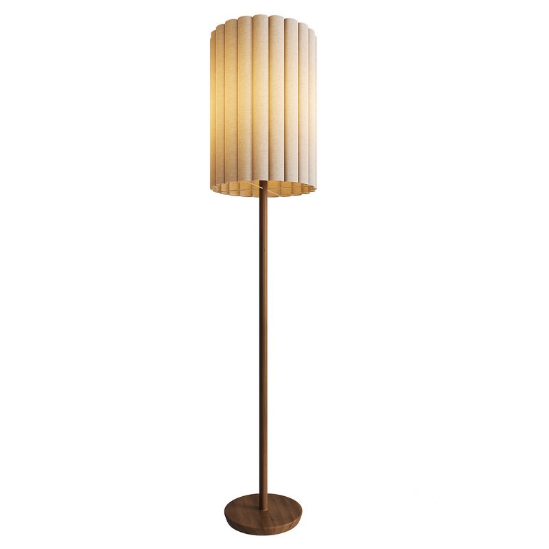 Folia Walnut Wood Floor Lamp Image 2