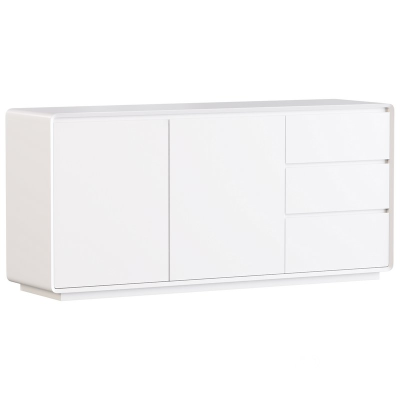 Modern Wood Sideboard with 2 Doors Image 4