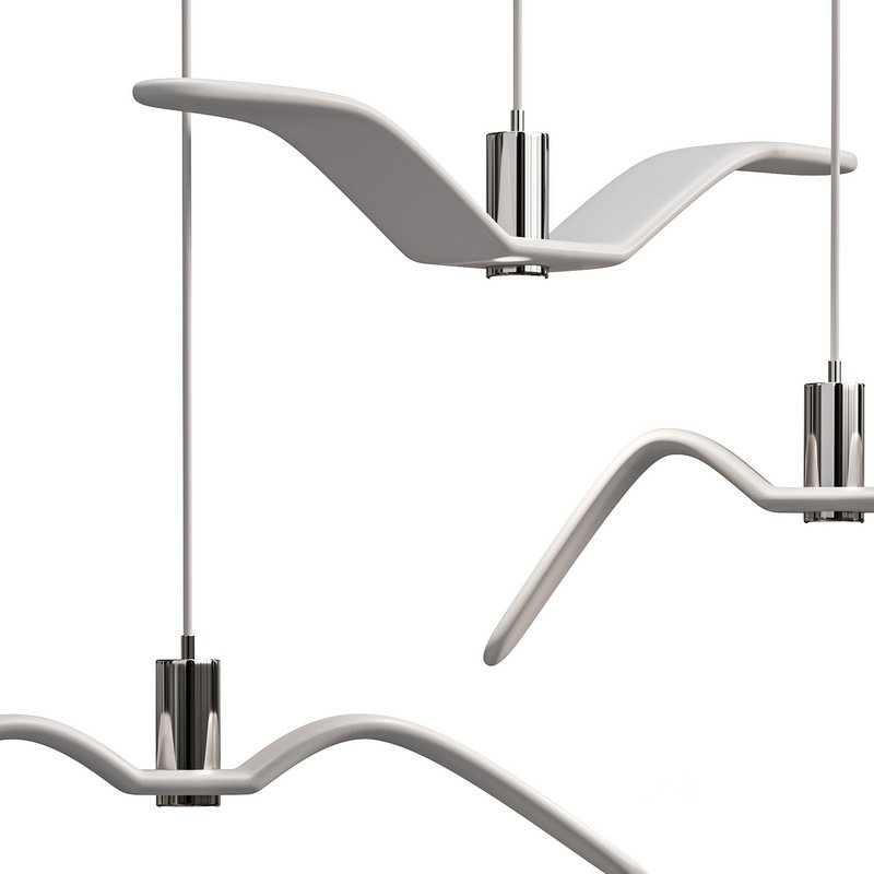 Hanging plastic Led Lamp Bird Image 1