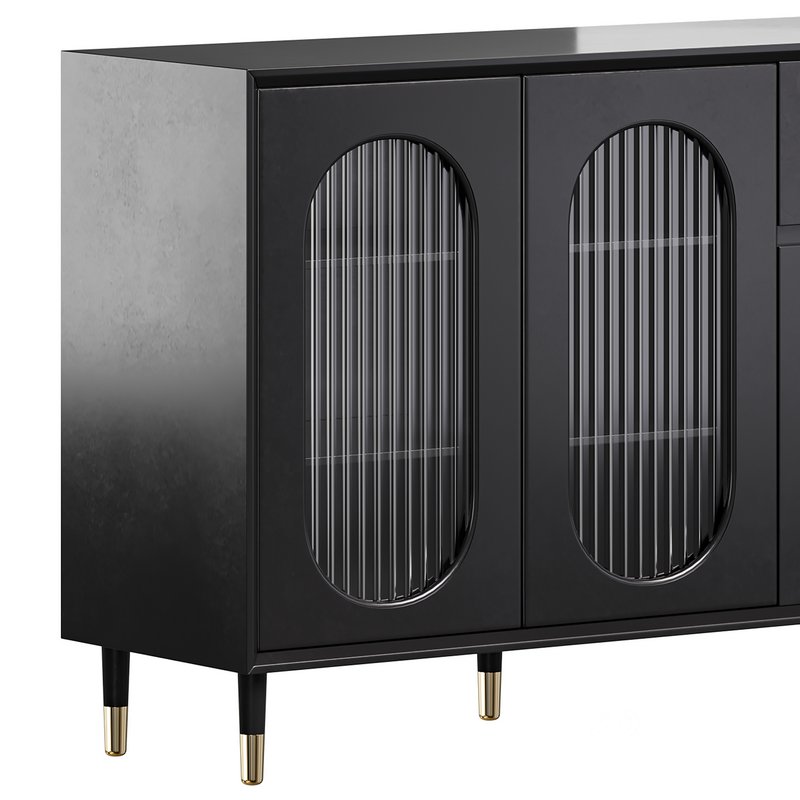 Wood Glam Sideboard Credenza 2 Image 2