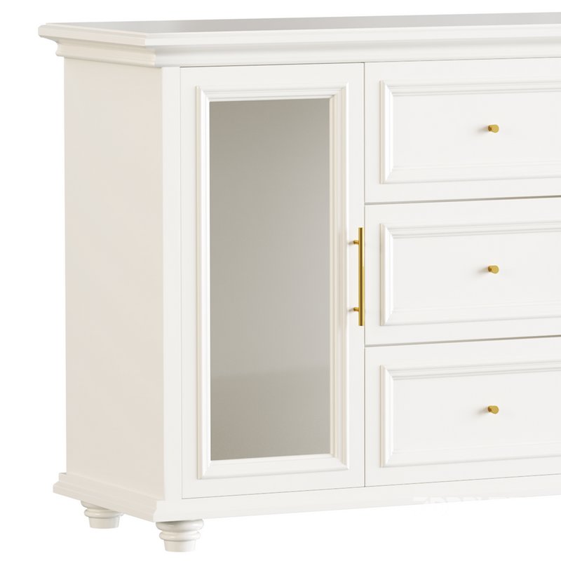 Sleek White Modern Sideboard Credenza Image 4