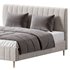 Wooden Non-Adjustable White Upholstered Modern Bed - Thumbnail 2