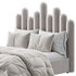 Light Wood Upholstered Panel Modern Bed - Thumbnail 3