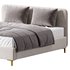 White Faux Leather Upholstered Modern Bed - Thumbnail 2