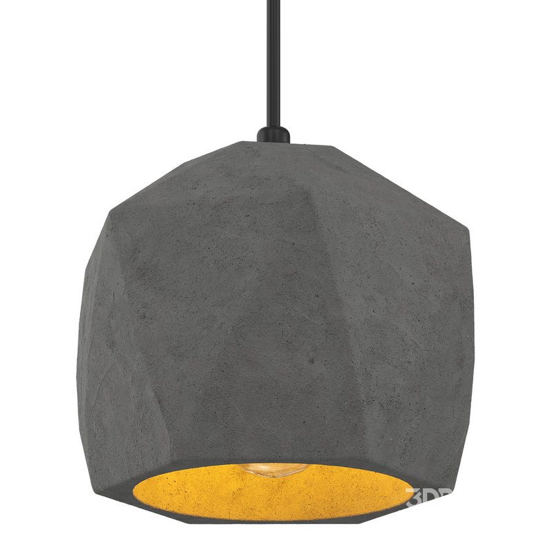 Industrial Style Cement Pendant Light Image 1