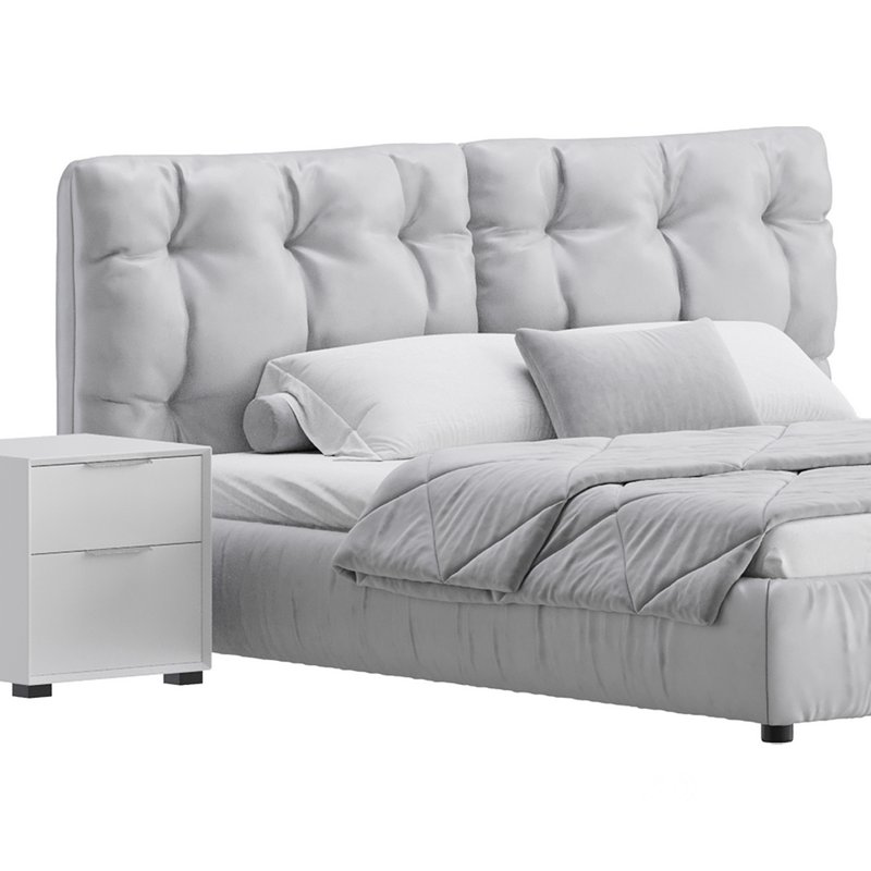 Modern Bed Frame Foam Standard Bed Image 3