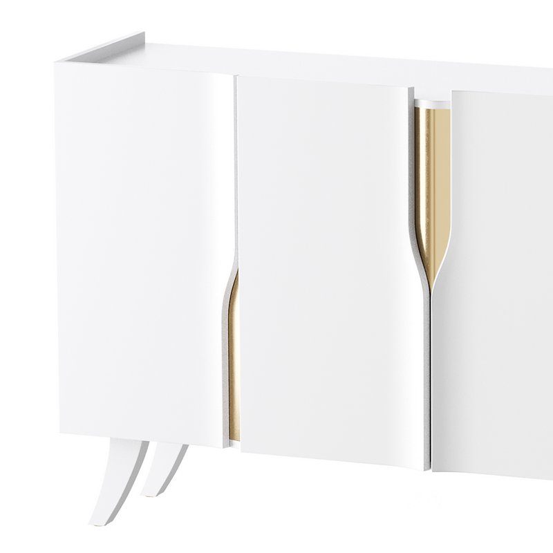 Modern White Sideboard Buffet Image 4