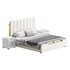 Upholstered Headboard Bed Frame Modern Panel Bed I - Thumbnail 3