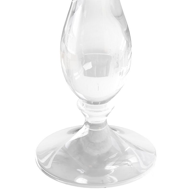 Modern Acrylic Clear Round End Table with Pedestal Image 4