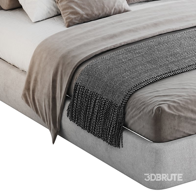 Hendricks Gray Fabric bed Image 3