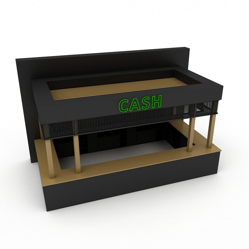 3D model bowling cash Image 1