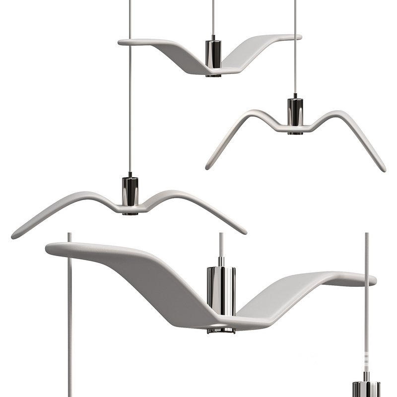 Hanging plastic Led Lamp Bird Image 2