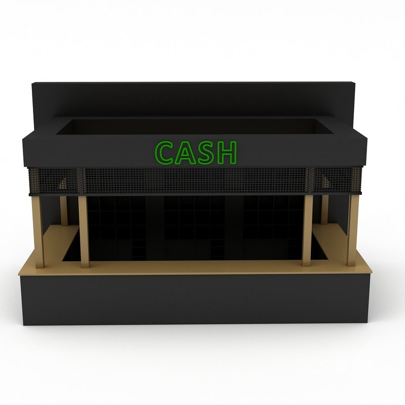 3D model bowling cash Image 3