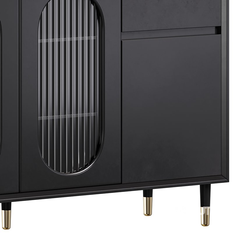 Wood Glam Sideboard Credenza 2 Image 4