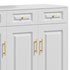 Sumptuous White Wood Sideboard Credenza with Drawers - Thumbnail 4