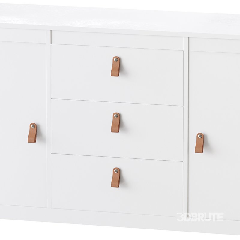 Mcintyre Wide 3 Drawer Sideboard Image 4