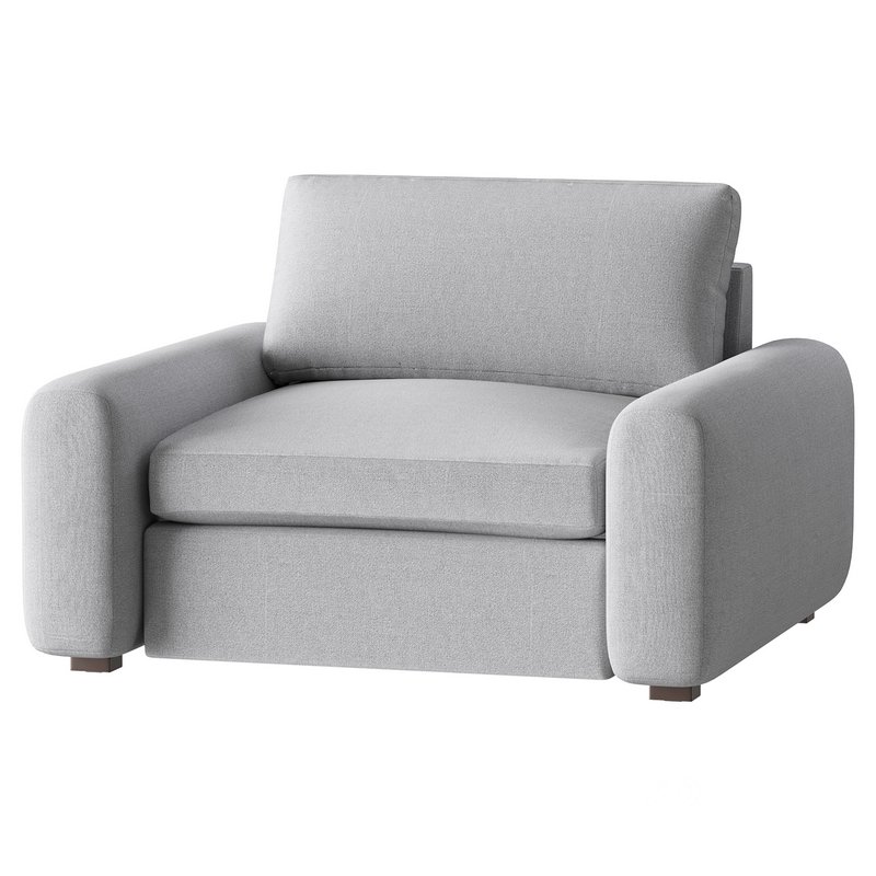 SERRAT WHITE PERFORMANCE FABRIC CHAIR AND A HALF Image 2