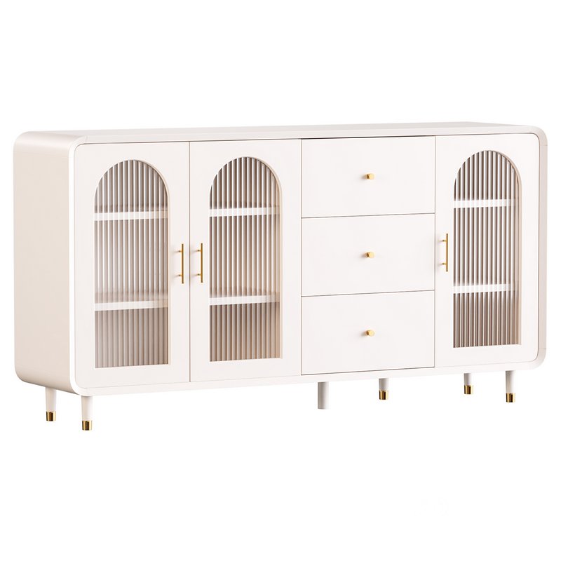 Modern White Sideboard Credenza Image 3
