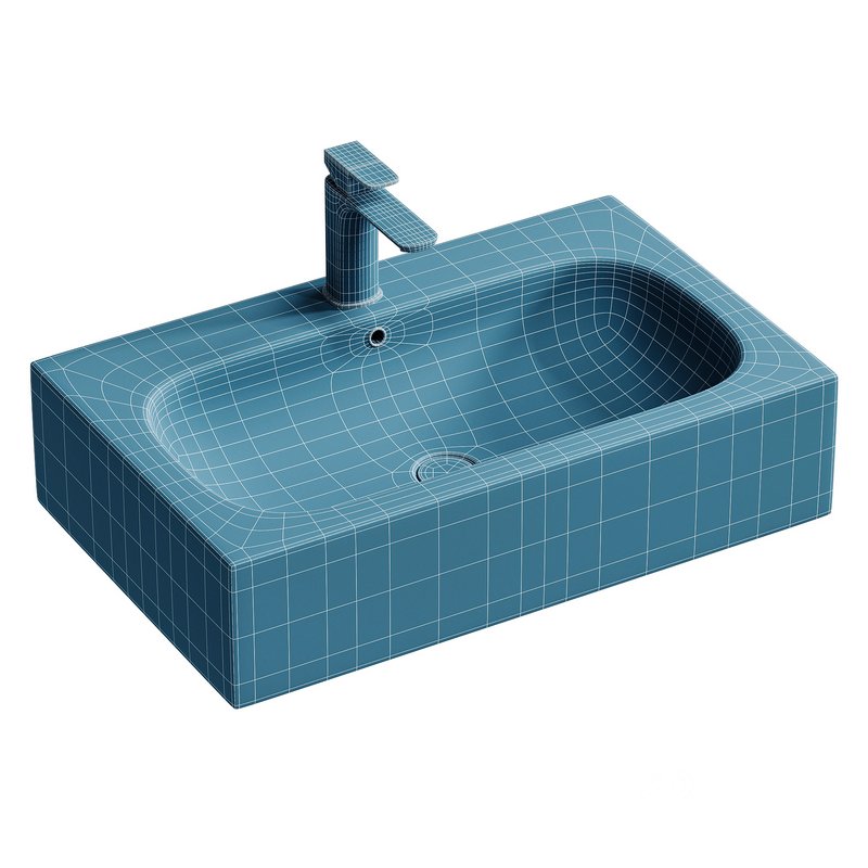 Wall-hung washbasin BS6051 – high-gloss white Bernstain Image 3