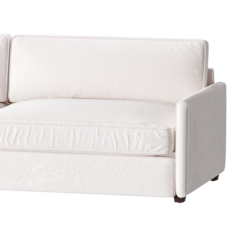 WHITE PERFORMANCE FABRIC SOFA Image 4