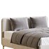 White Faux Leather Upholstered Modern Bed - Thumbnail 3