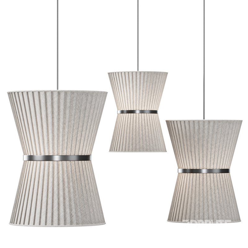 Japanese Fabric Pendant Light Image 4