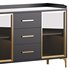 Modern Glass Door Wood Sideboard 3 - Thumbnail 3