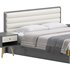 Grey Rectangular Headboard Standard Bed - Thumbnail 4