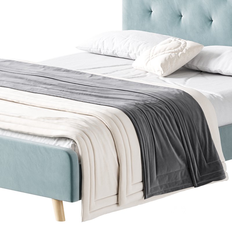 Emmerson Upholstered Low Rise Bed Frame Image 3