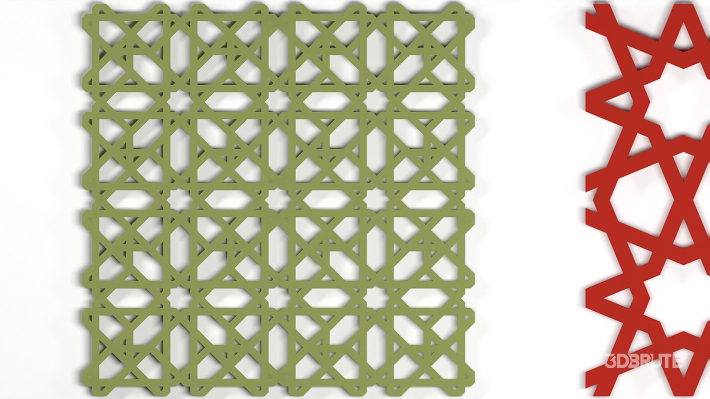 Islamic pattern 3D model Image 4