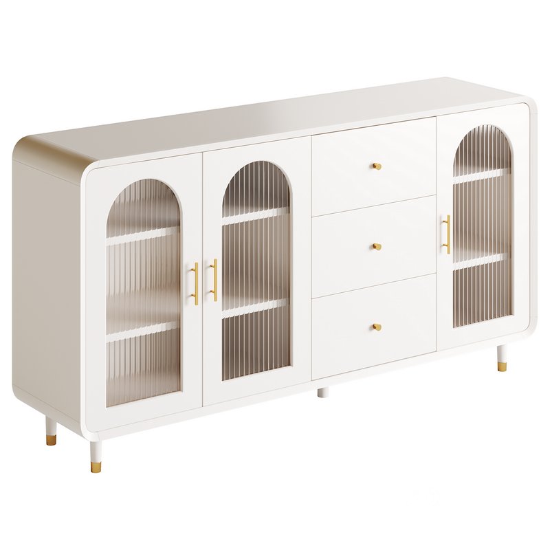 Modern White Sideboard Credenza Image 4