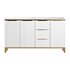 White Sideboard with Tempered Glass - Thumbnail 3