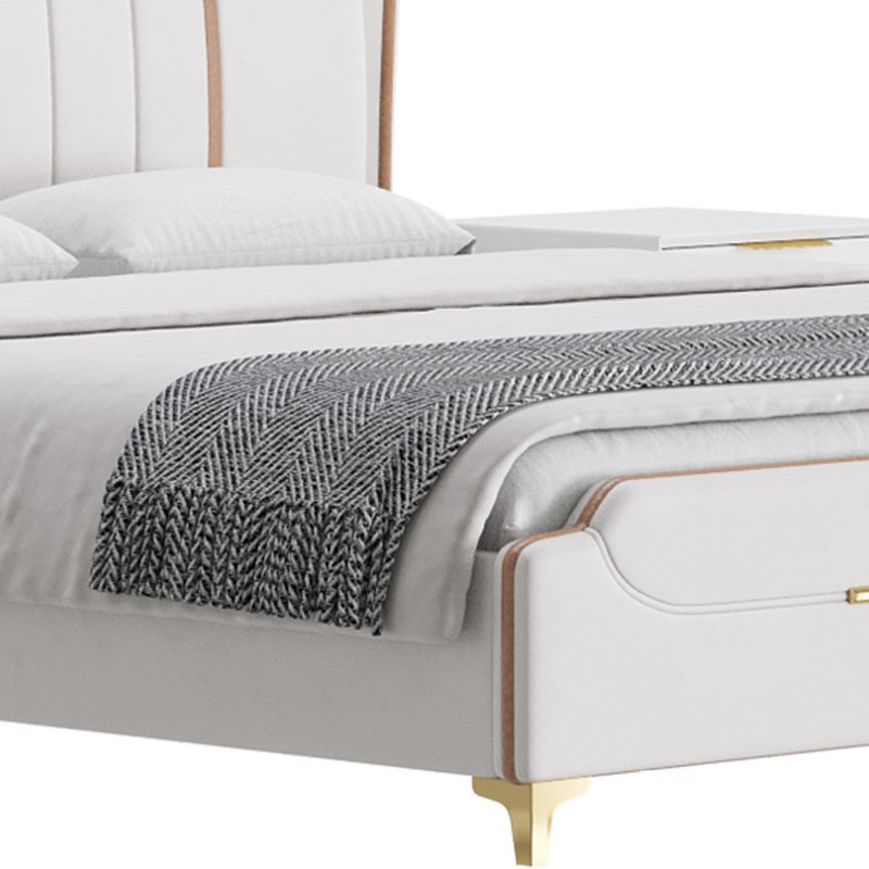 Queen Size Upholstered Headboard Bed Image 3