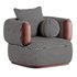 CHESTAR Fabric armchair with armrests - Thumbnail 4