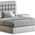 White Upholstered Panel Bed - Thumbnail 3