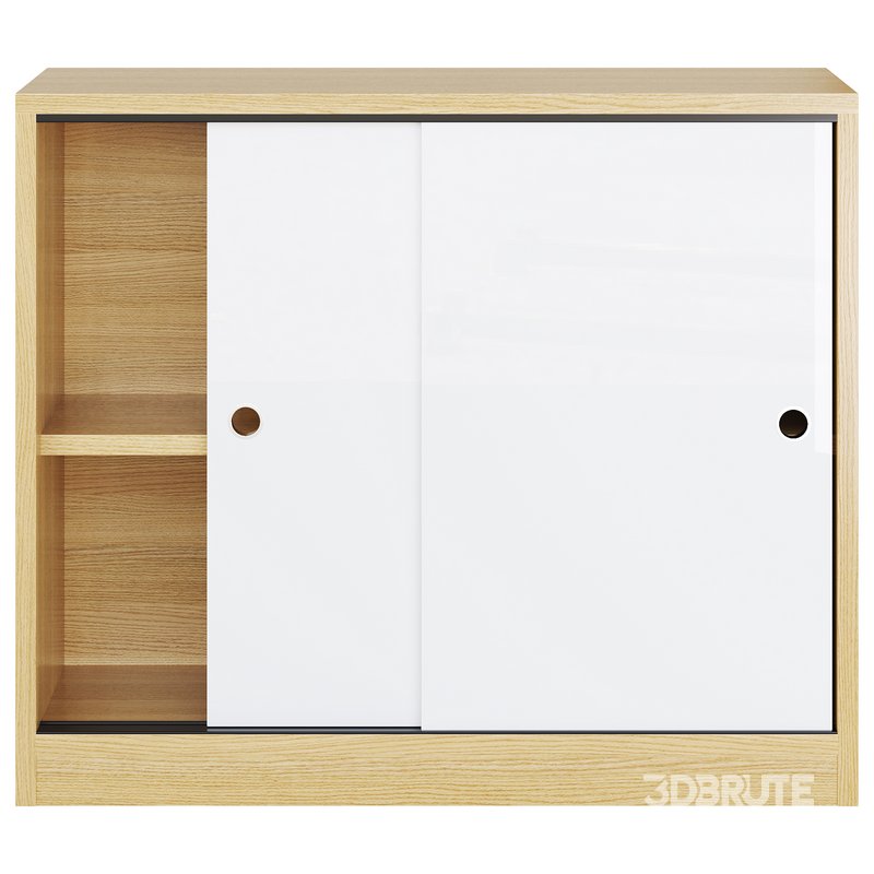 Living Room Contemporary Manufactured Wood Sideboard with Doors Image 4