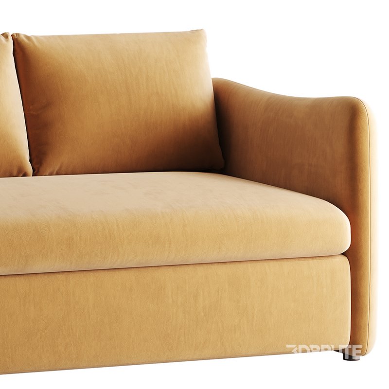 WHITE PERFORMANCE FABRIC SLEEPER SOFA Image 2