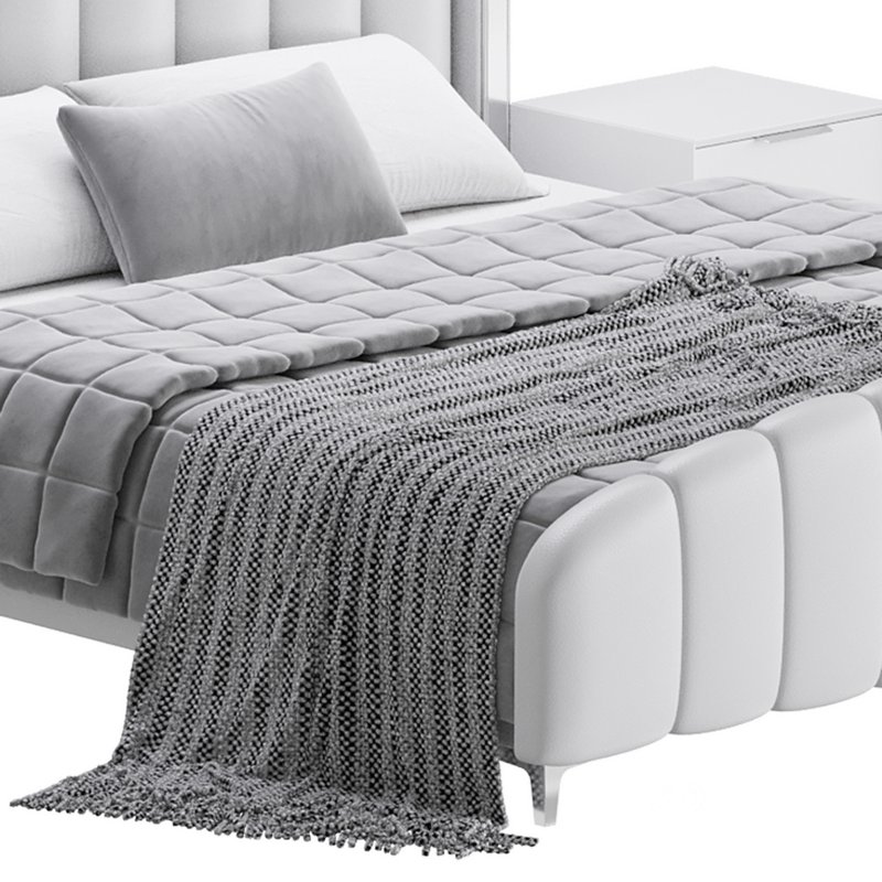 Glamorous Beige Upholstered Wingback Bed Image 5