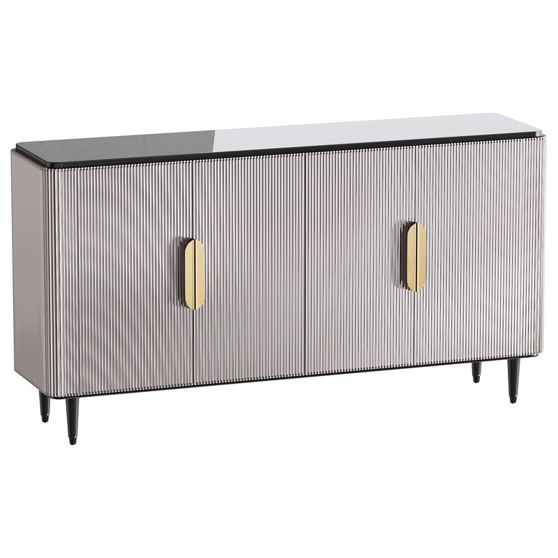 Modern Sideboard Buffet Black Kitchen Image 5