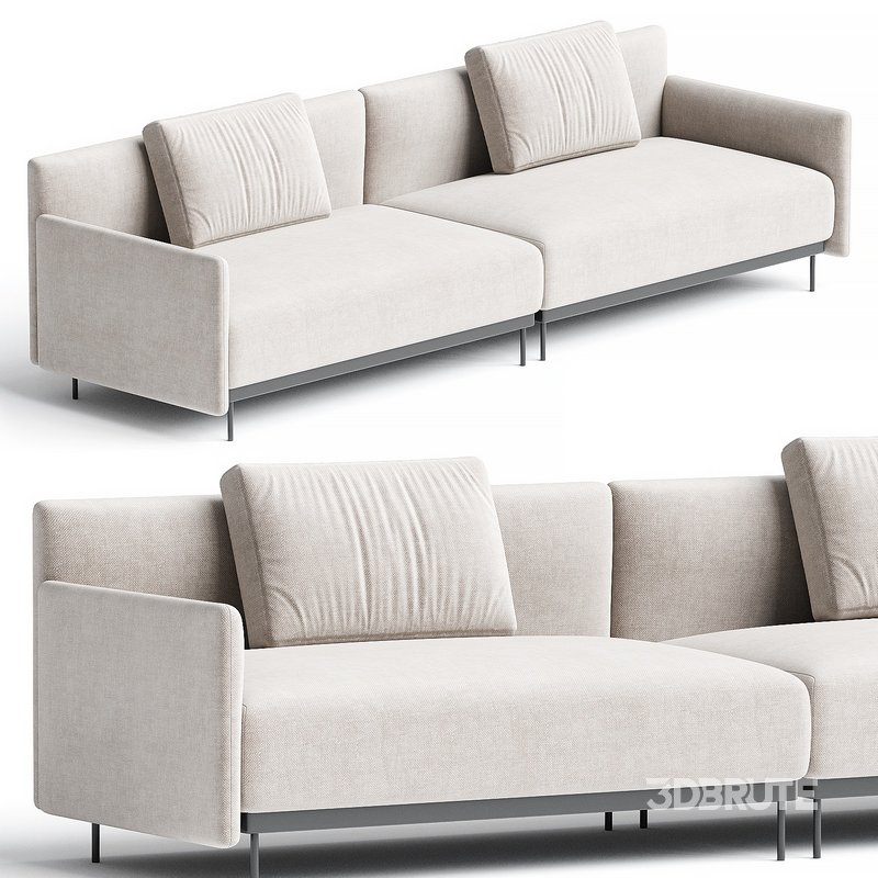 QUADRA Sofa with integrated magazine rack By HC28 Cosmo 2 Image 1