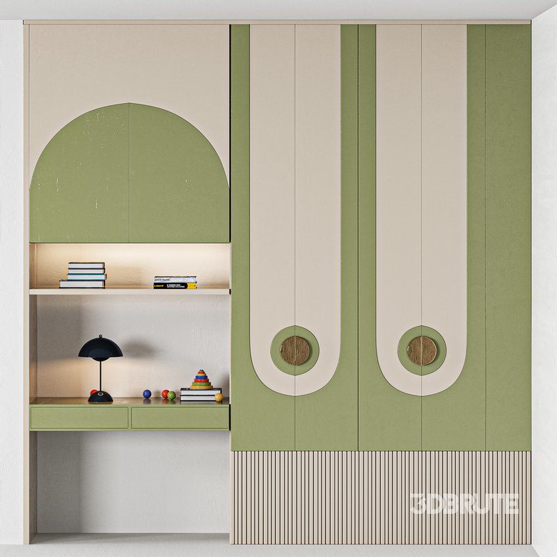 Furniture for children cupboard with toys and decor Image 5