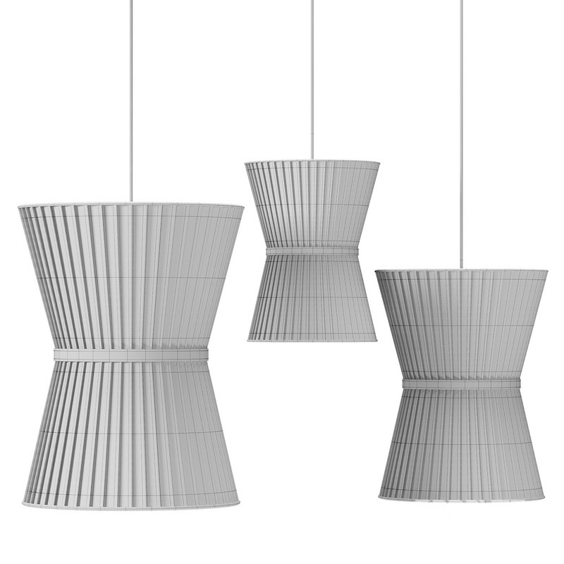 Japanese Fabric Pendant Light Image 3