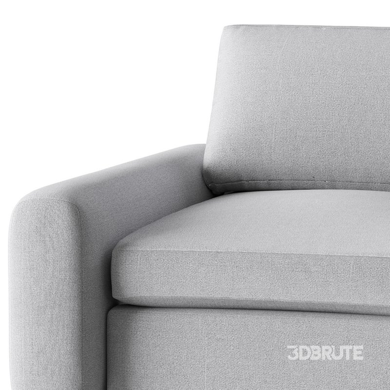 SERRAT WHITE PERFORMANCE FABRIC CHAIR AND A HALF Image 4