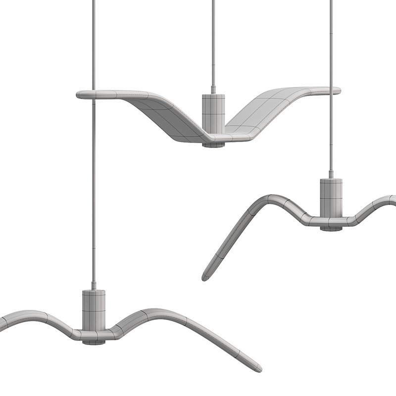 Hanging plastic Led Lamp Bird Image 4