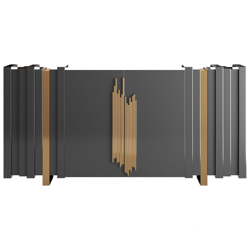 Luxury Sideboard Black Rectangular Image 5